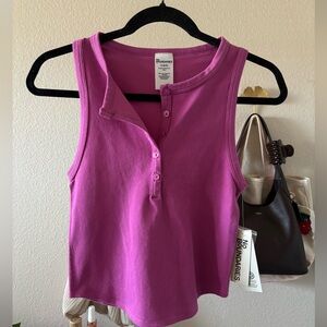 𐙚 No Boundaries Seamless Henley Tank NWT